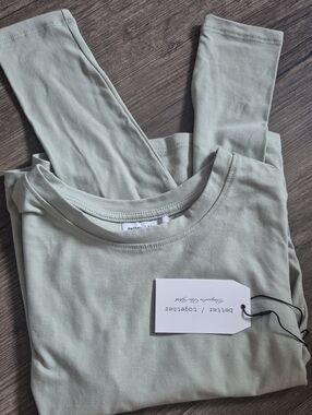 better / together Women's Long Sleeve Crewneck Top - Sage Green